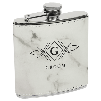 6 oz. Leatherette Stainless Steel Flask
