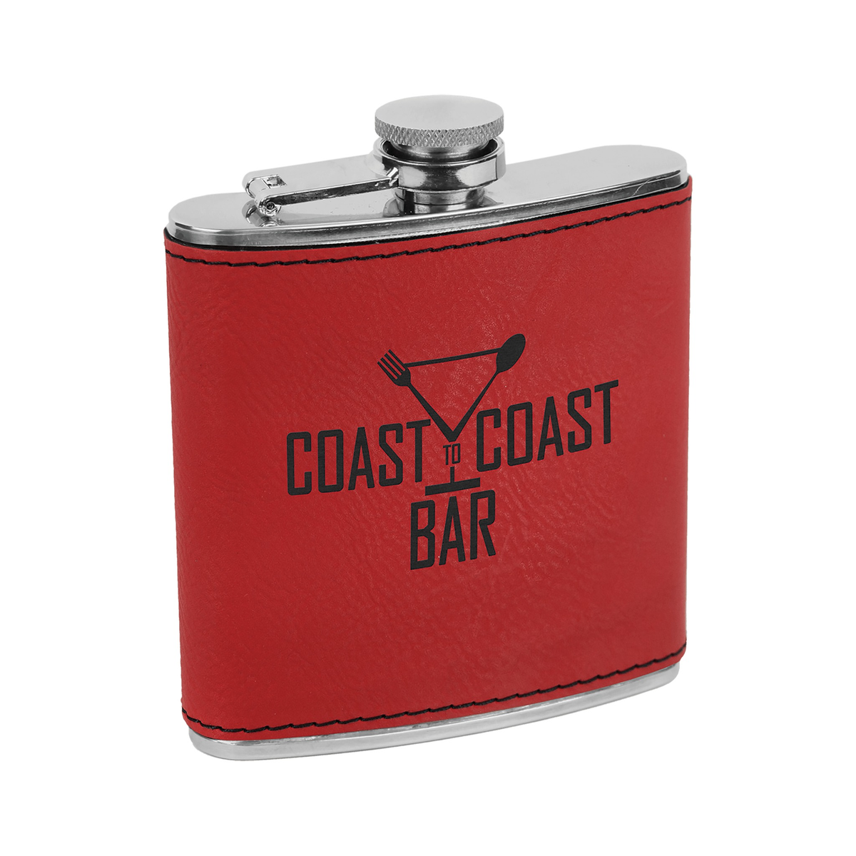 6 oz Leatherette Stainless Steel Flask