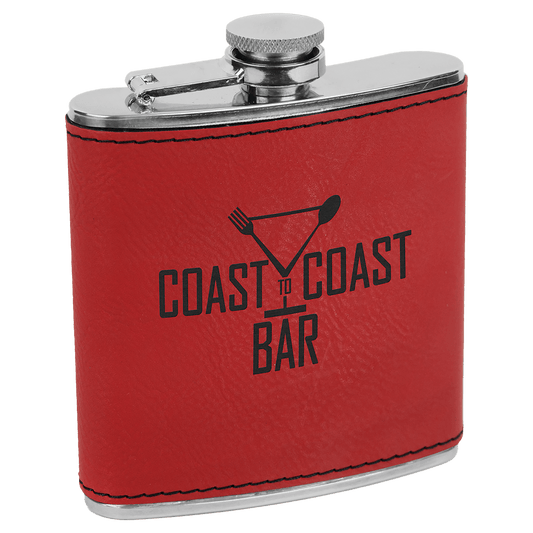 6 oz. Leatherette Stainless Steel Flask