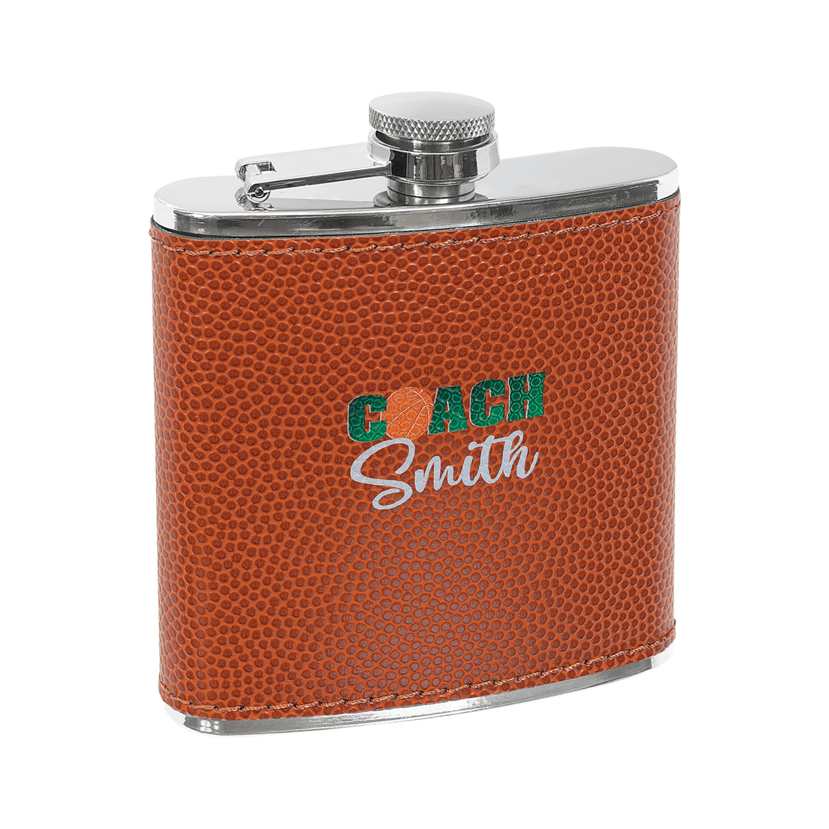 6 oz Leatherette Stainless Steel Flask