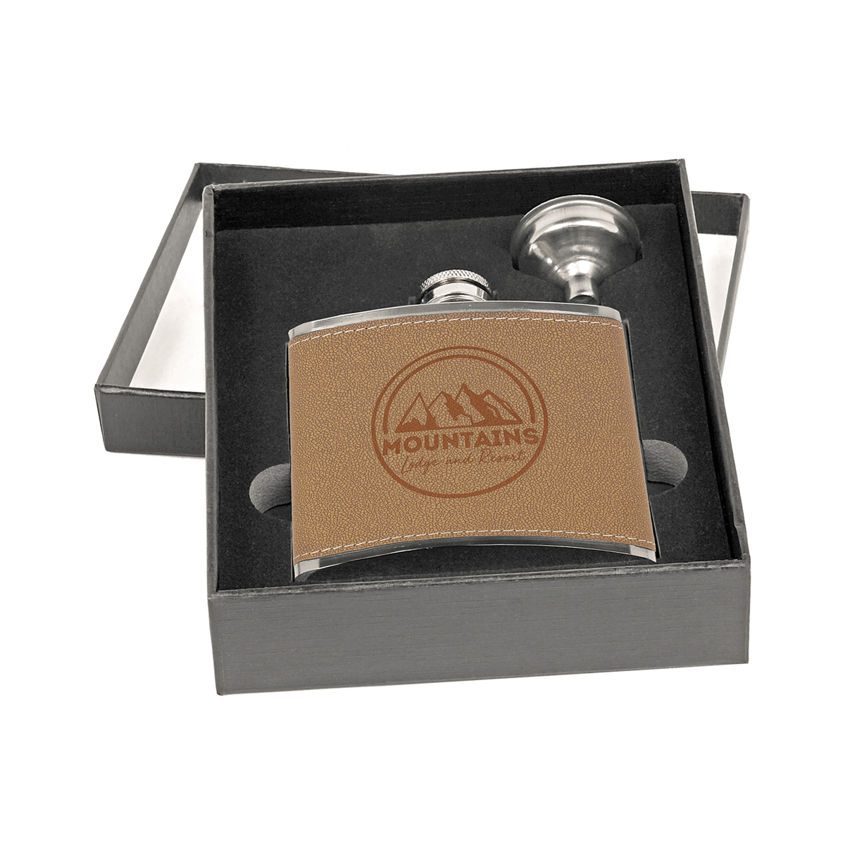 6 oz Flask with Funnel Gift Set in Presentation Box