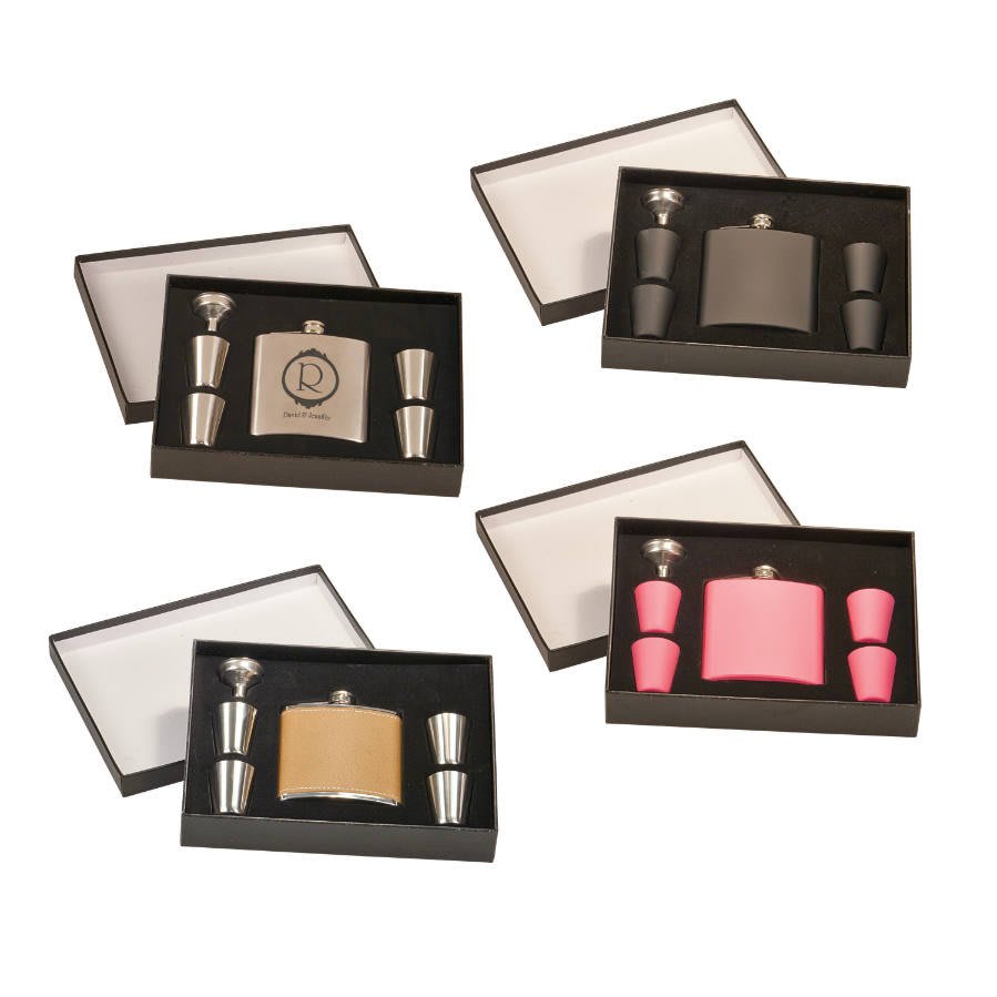 6 oz. Flask Gift Set Sample