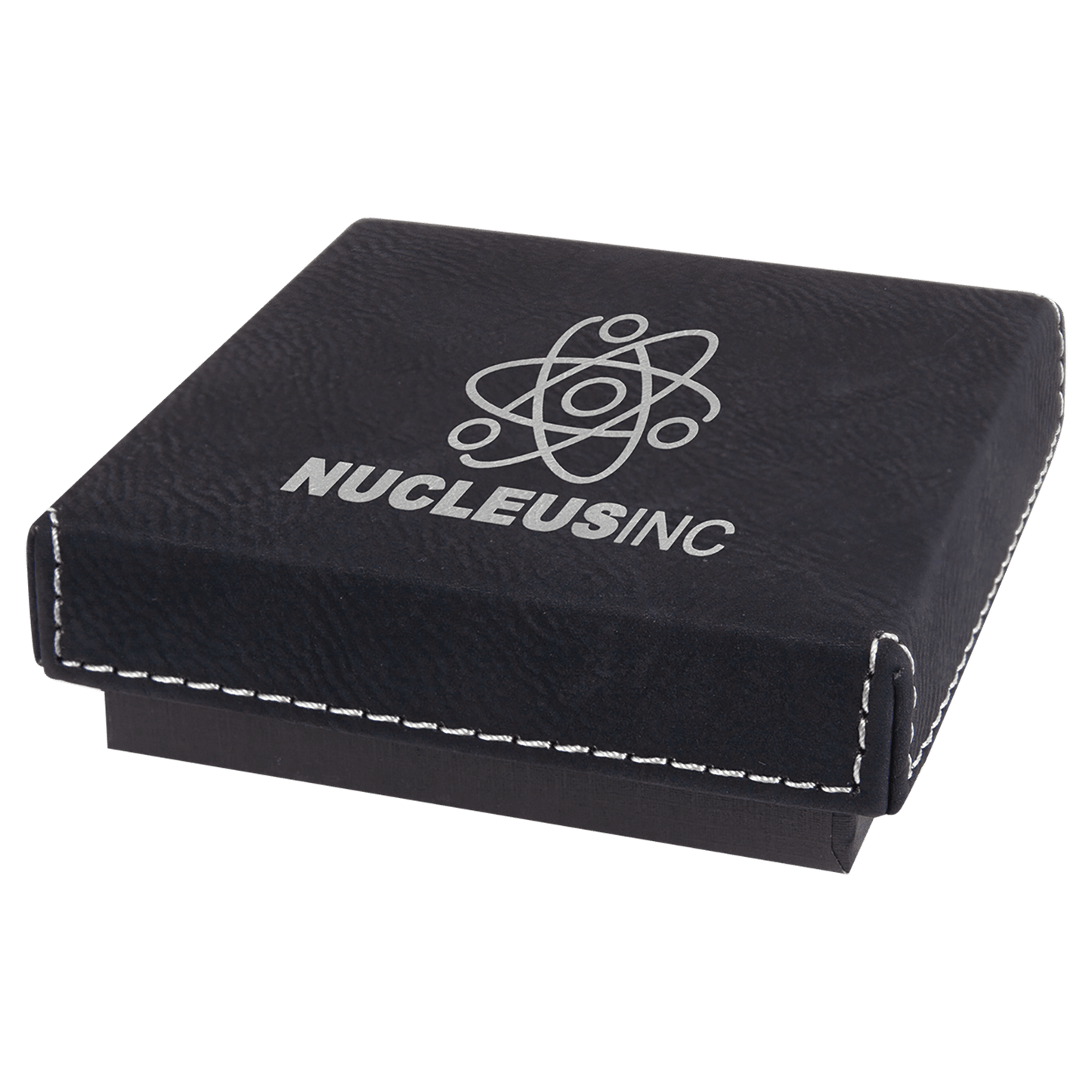 Black/Silver Medal Box with Leatherette Lid