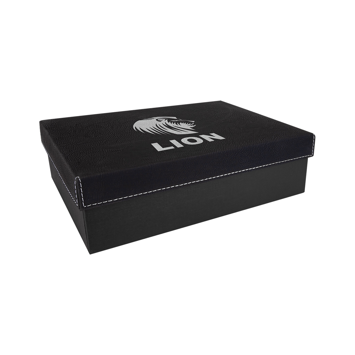 Black/Silver Gift Box with Leatherette Lid