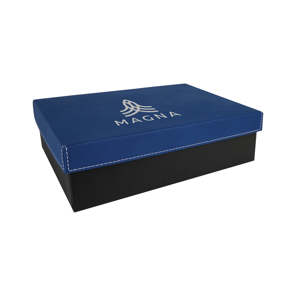 Blue/Silver Gift Box with Leatherette Lid