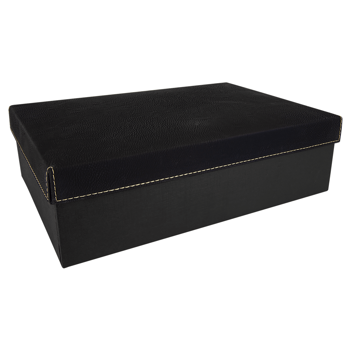 Black/Gold Gift Box with Leatherette Lid