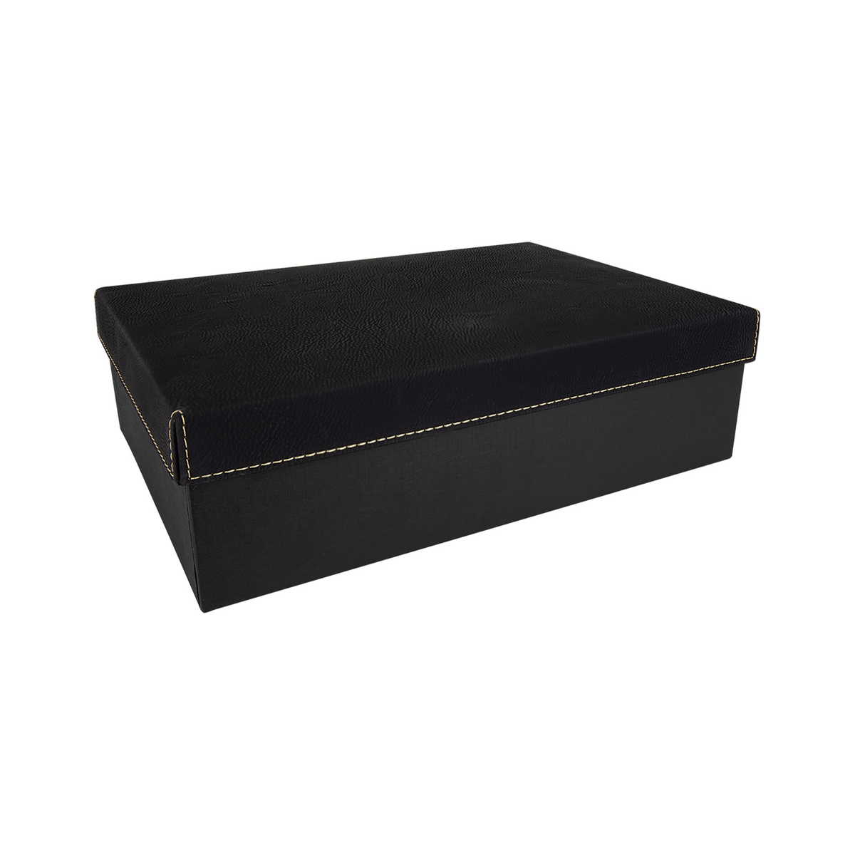 Black/Gold Gift Box with Leatherette Lid