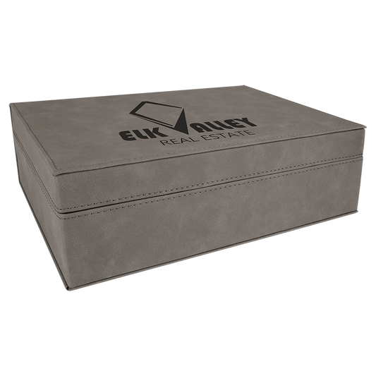 Gray Leatherette Premium Gift Box