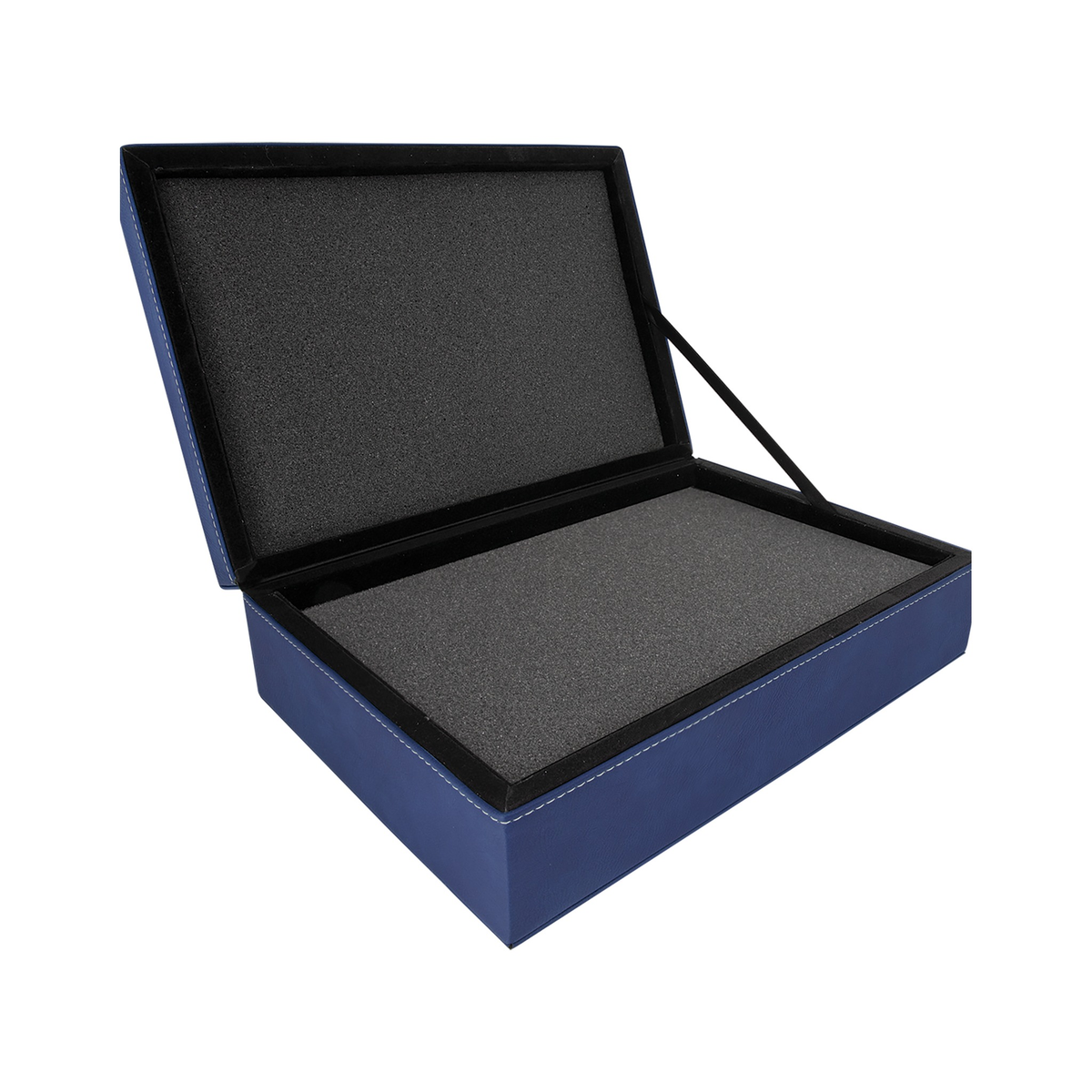 Leatherette Premium Gift Box, Blue/Silver