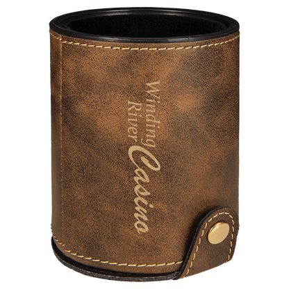 Leatherette Dice Cup with 5 Dice