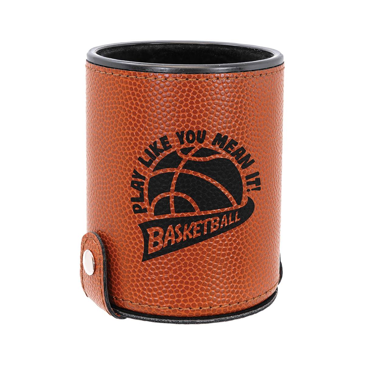 Leatherette Dice Cup with 5 Dice, Basketball