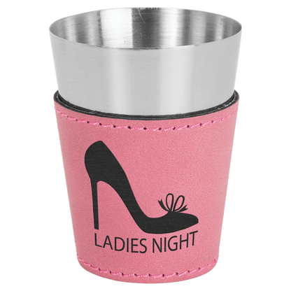 Shot Glass 2 oz. Leatherette & Stainless Steel