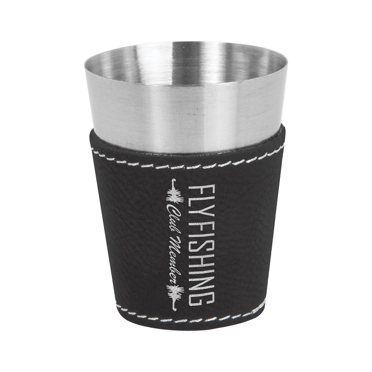 Shot Glass 2 oz Leatherette and Stainless Steel