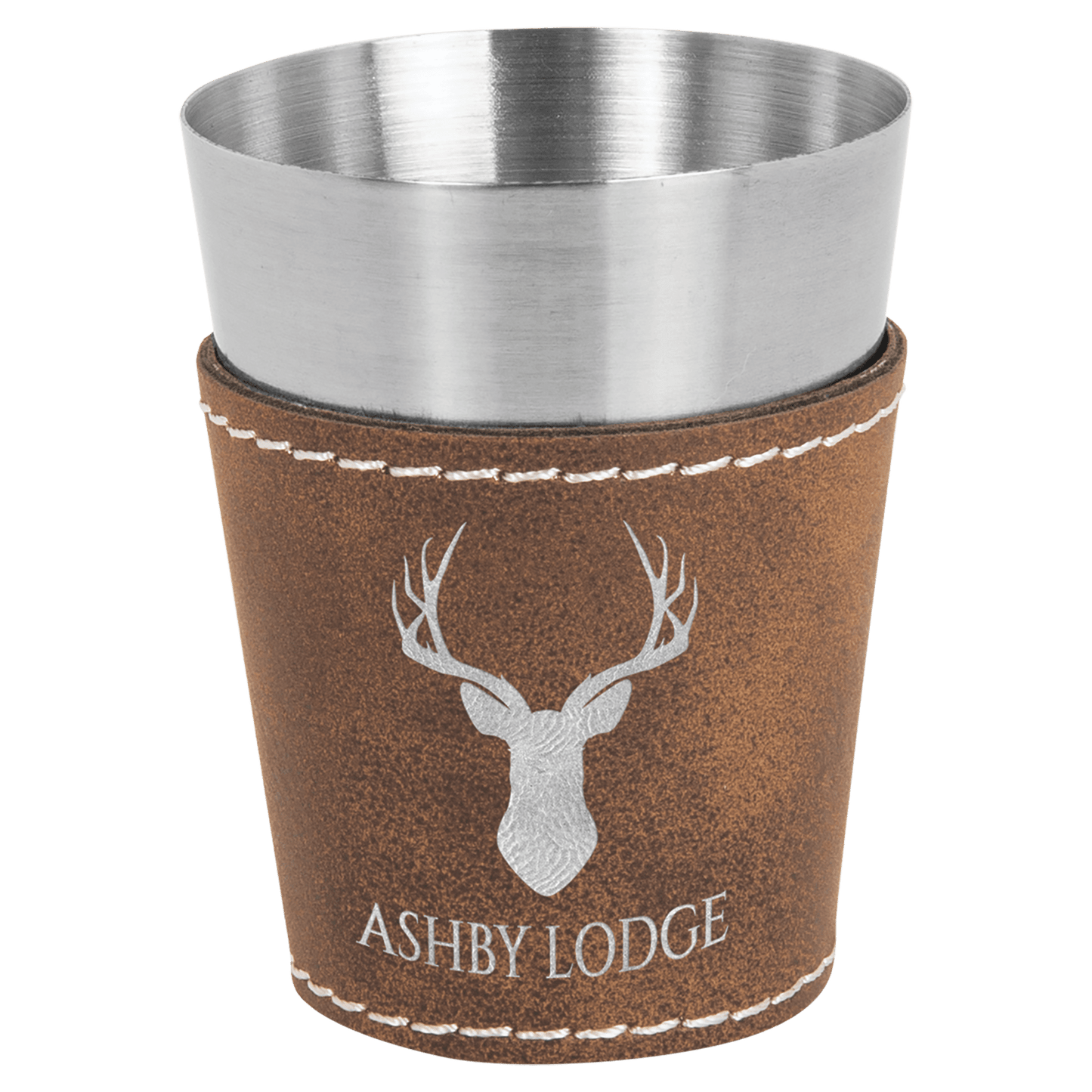 Shot Glass 2 oz. Leatherette & Stainless Steel