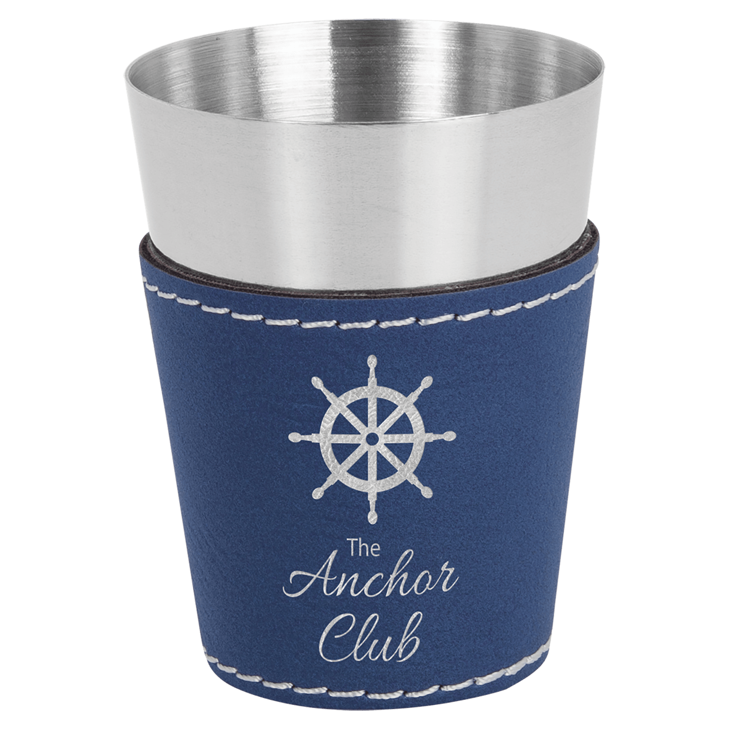 Shot Glass 2 oz. Leatherette & Stainless Steel