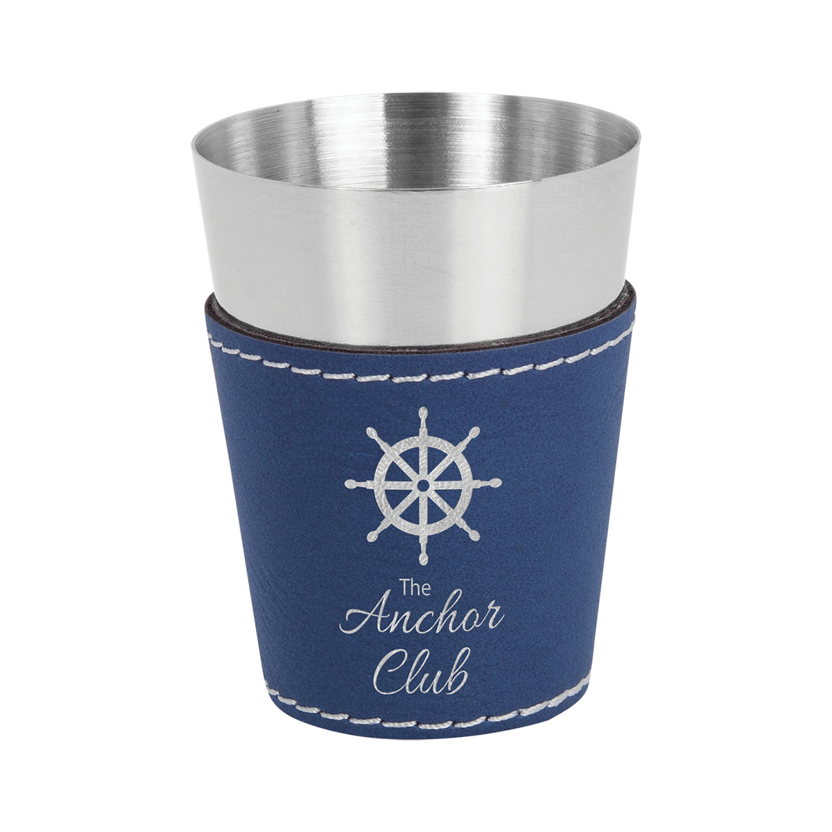 Shot Glass 2 oz Leatherette and Stainless Steel
