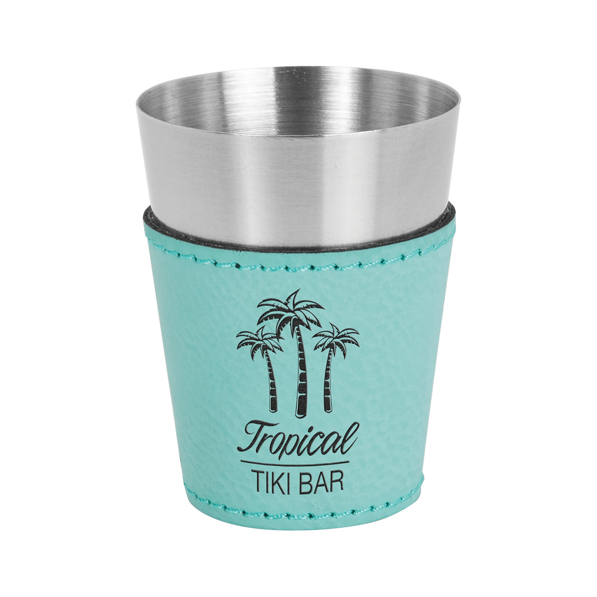 Shot Glass 2 oz Leatherette and Stainless Steel