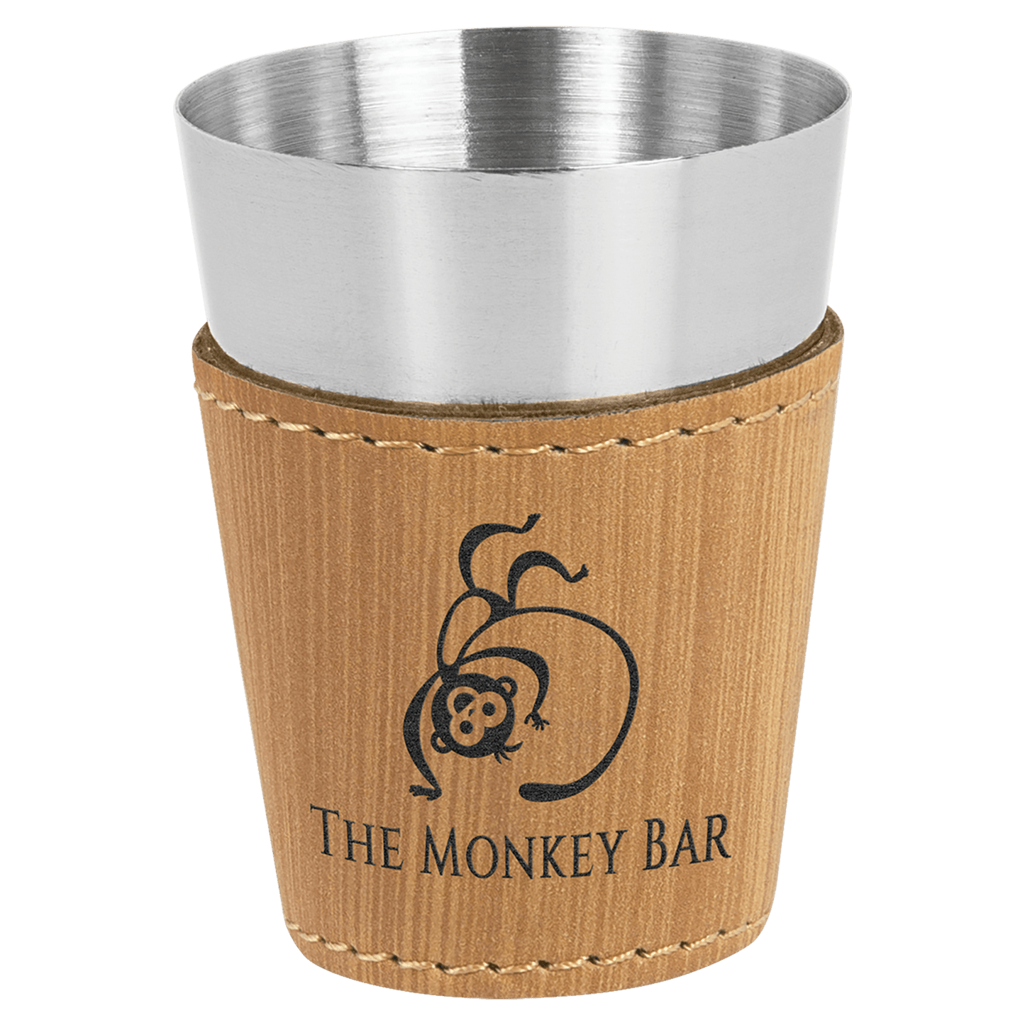 Shot Glass 2 oz. Leatherette & Stainless Steel
