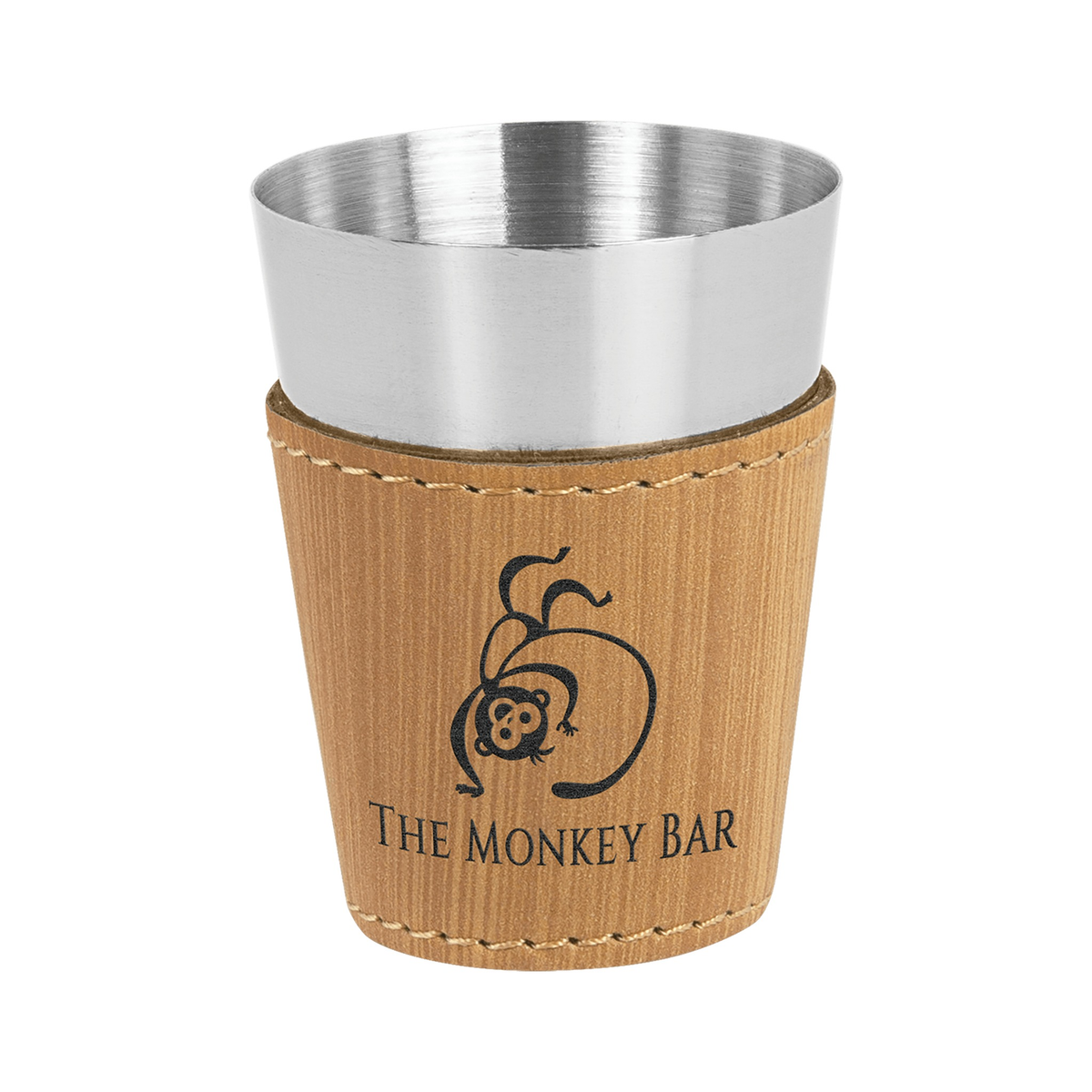 Shot Glass 2 oz Leatherette and Stainless Steel