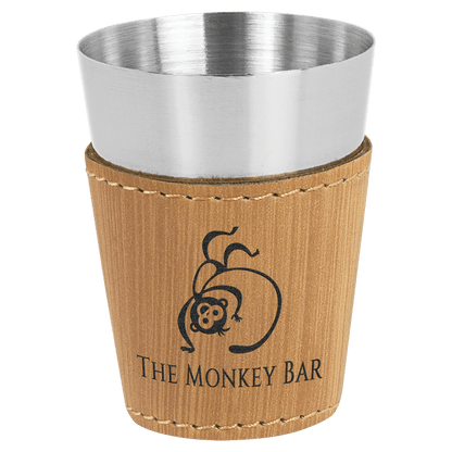 Shot Glass 2 oz. Leatherette & Stainless Steel