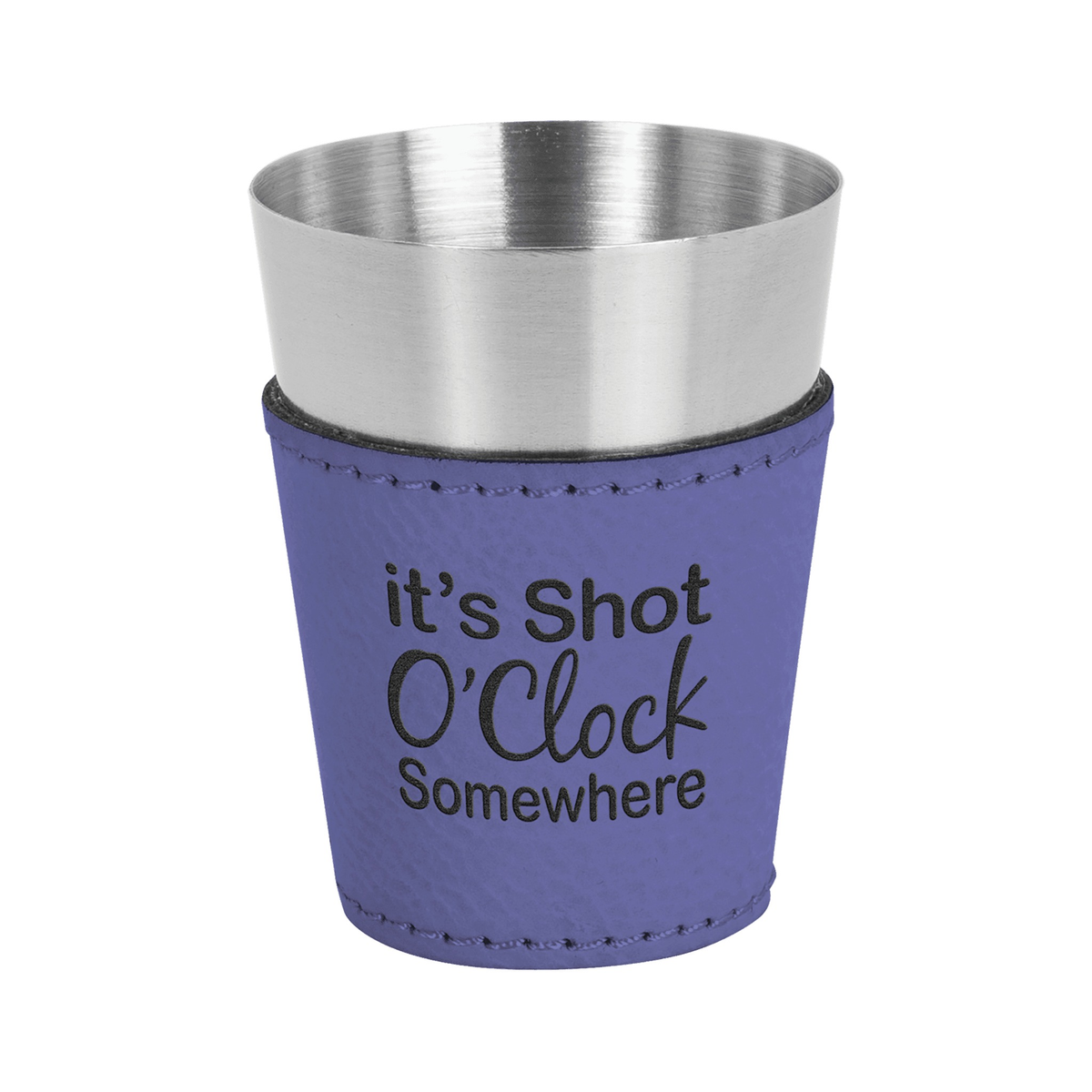 Shot Glass 2 oz Leatherette and Stainless Steel
