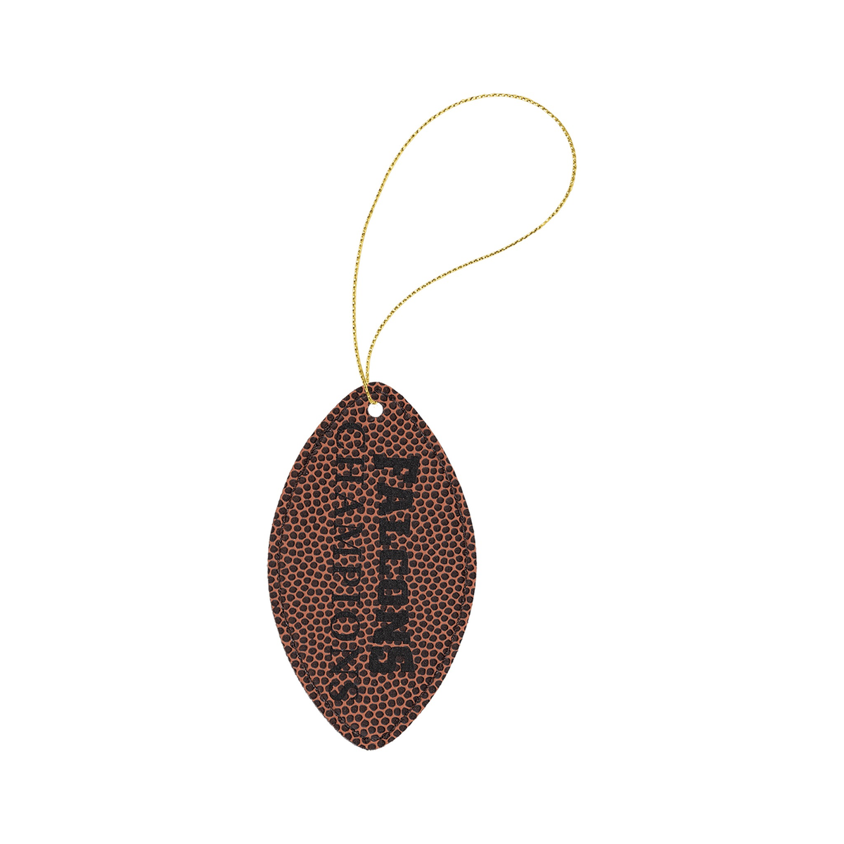 Leatherette Oval Ornament with String 3" x 4.5"