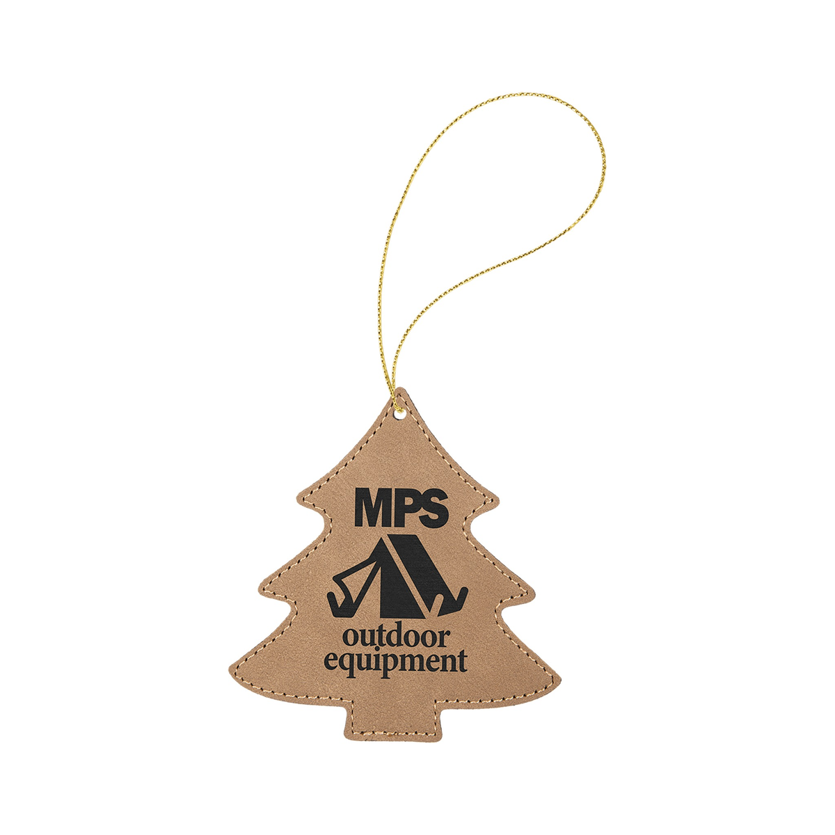 Leatherette Tree Ornament with String 4" x 4.5"