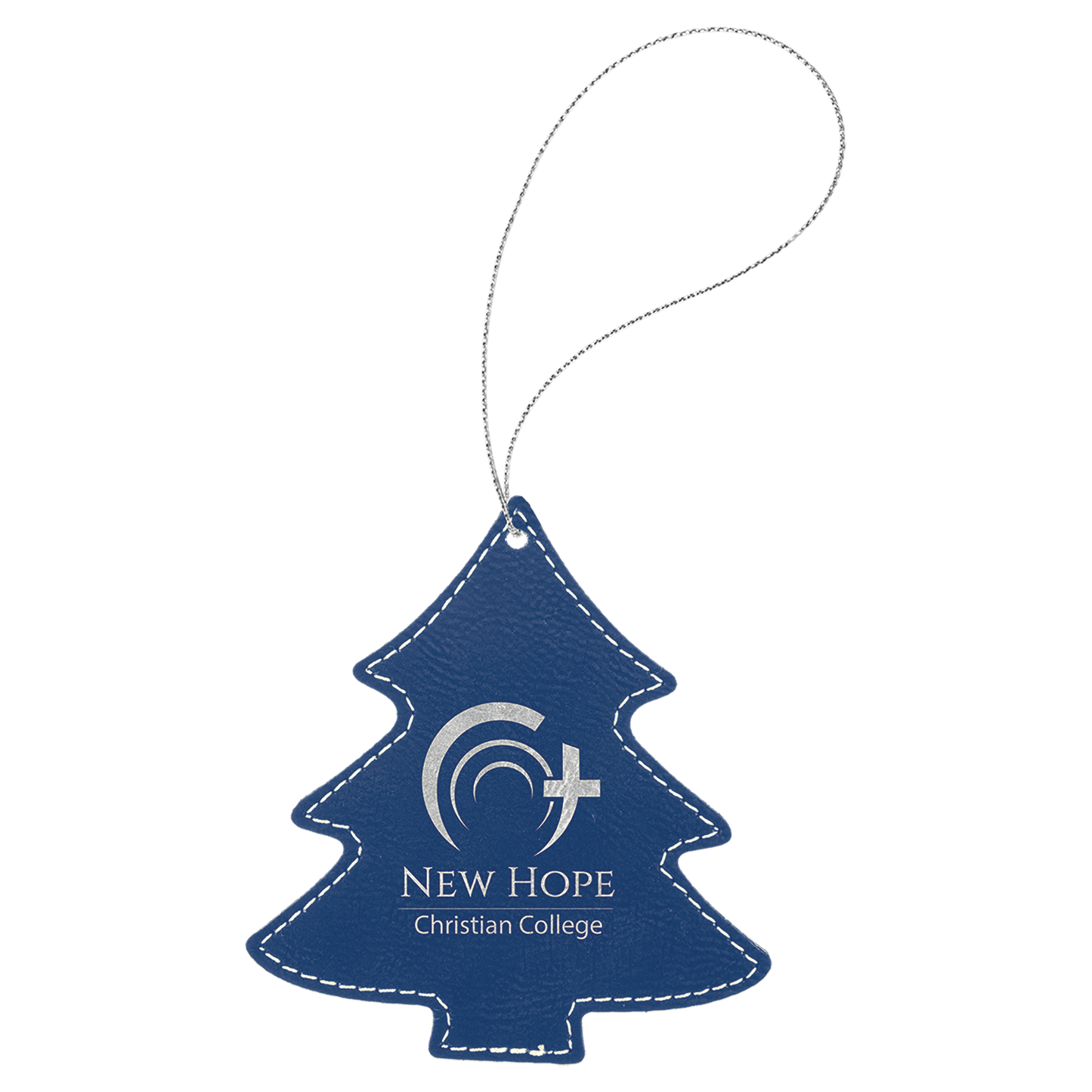 Leatherette Tree Ornament with String 4" x 4.5"