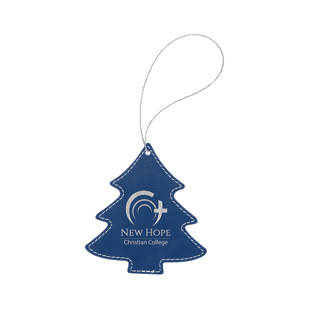 Leatherette Tree Ornament with String 4" x 4.5"