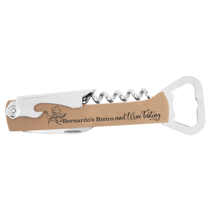Leatherette Wine Bottle Opener