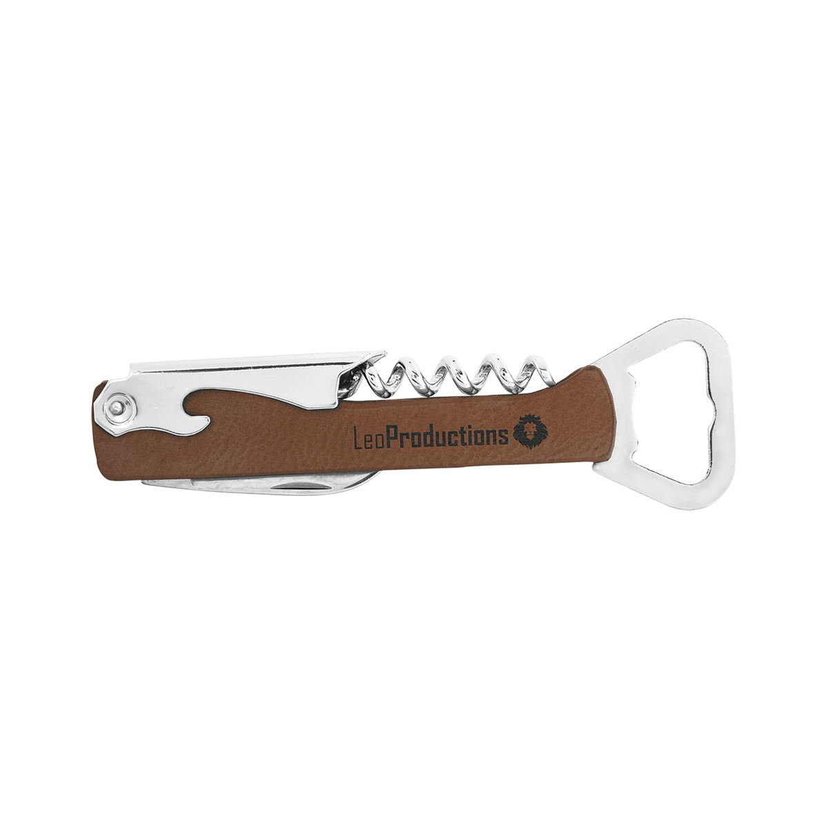 Leatherette and Cork Wine Bottle Opener