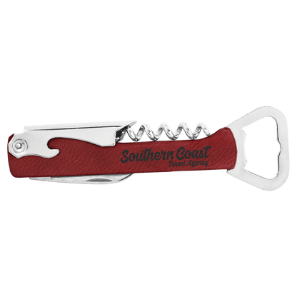 Leatherette Wine Bottle Opener