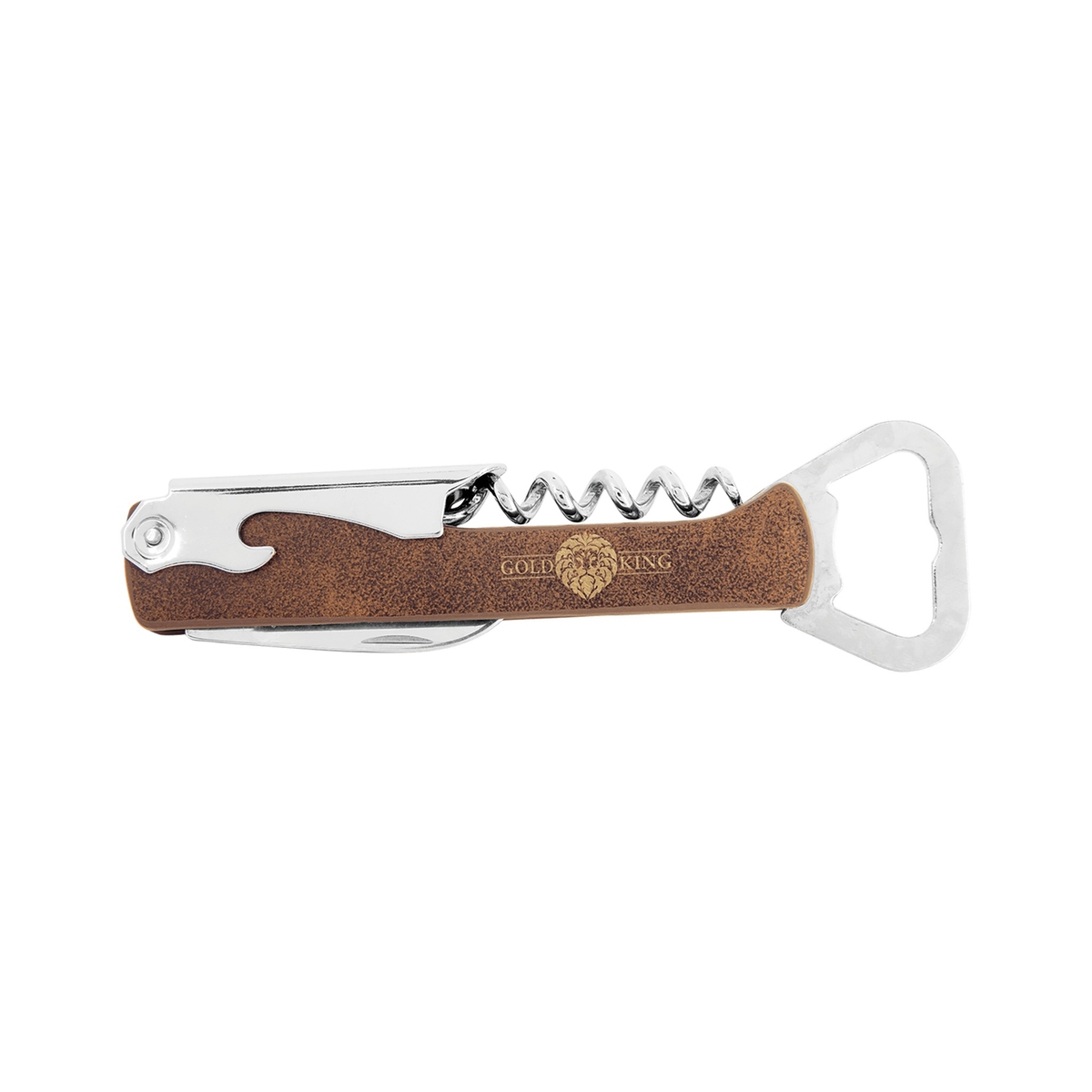 Leatherette and Cork Wine Bottle Opener