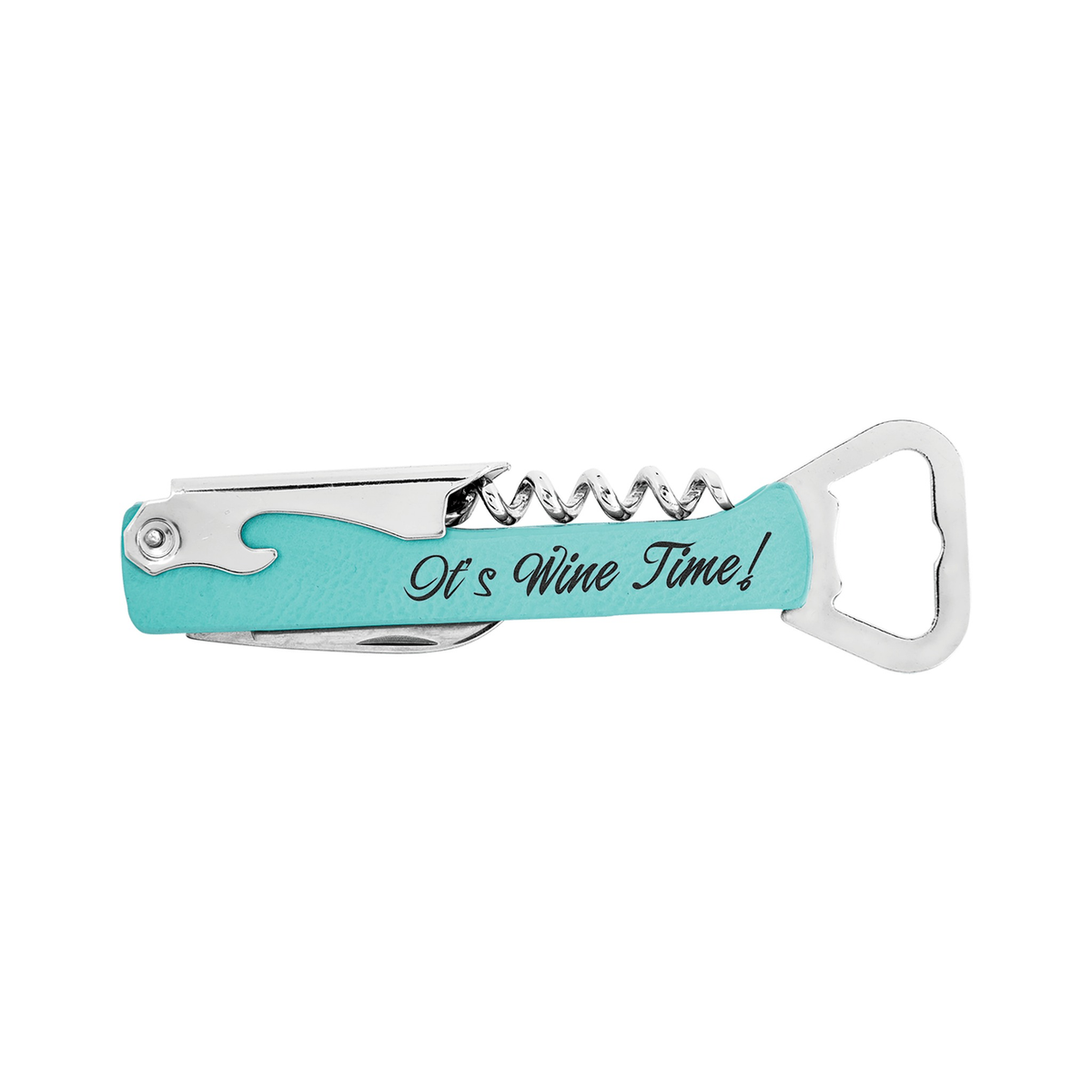 Leatherette and Cork Wine Bottle Opener