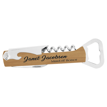 Leatherette Wine Bottle Opener