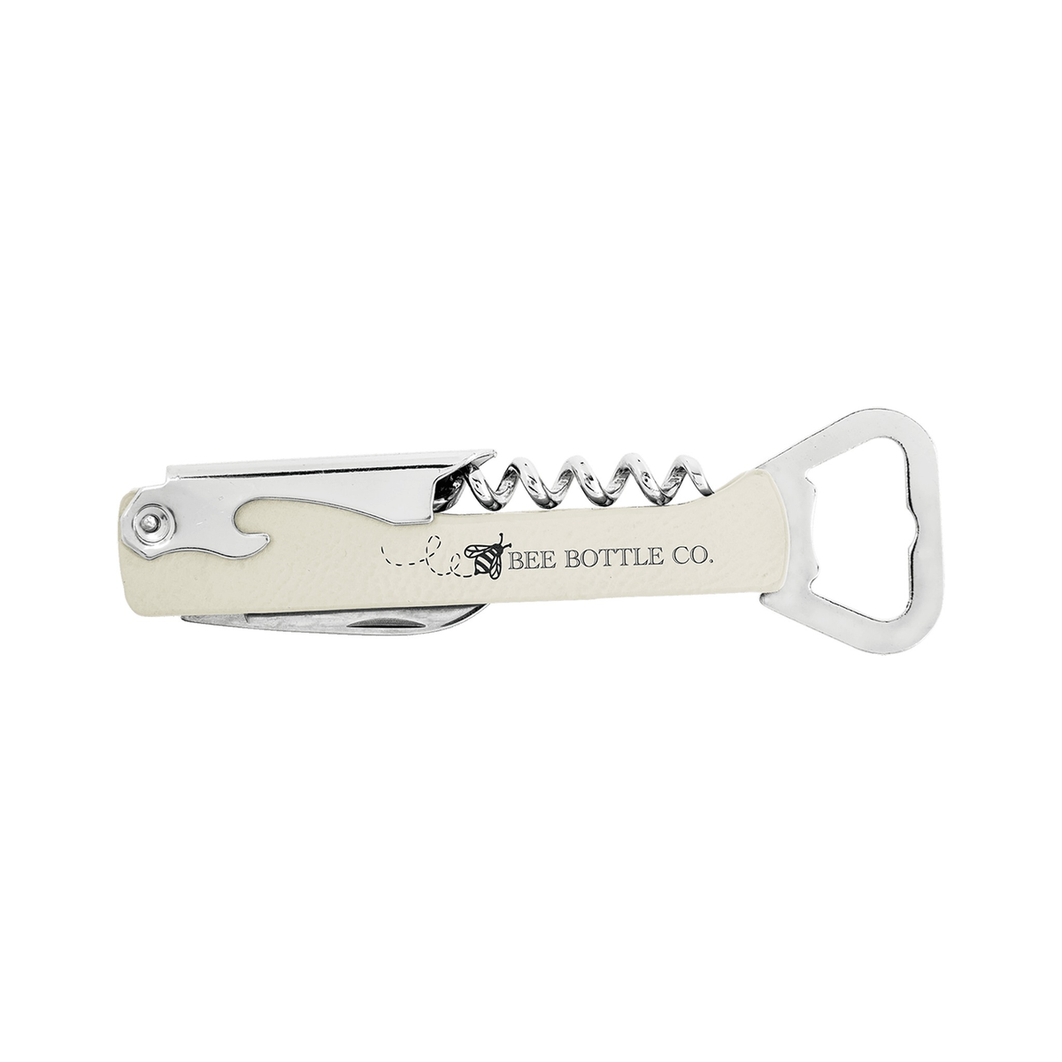 Leatherette and Cork Wine Bottle Opener