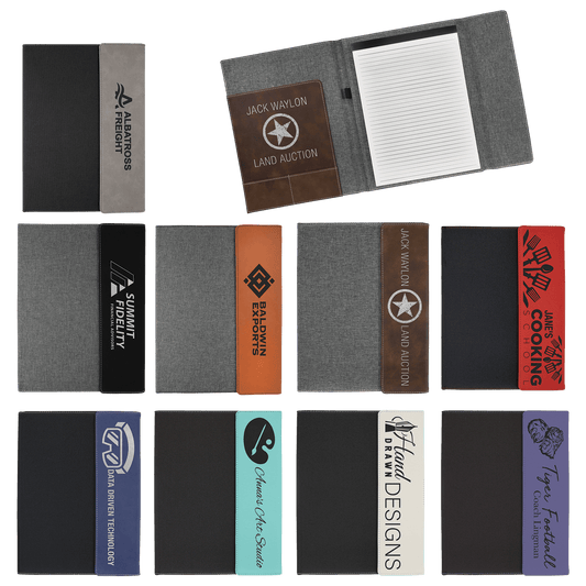 Leatherette/Canvas Portfolio with Notepad Sample Set 9.5" x 12"