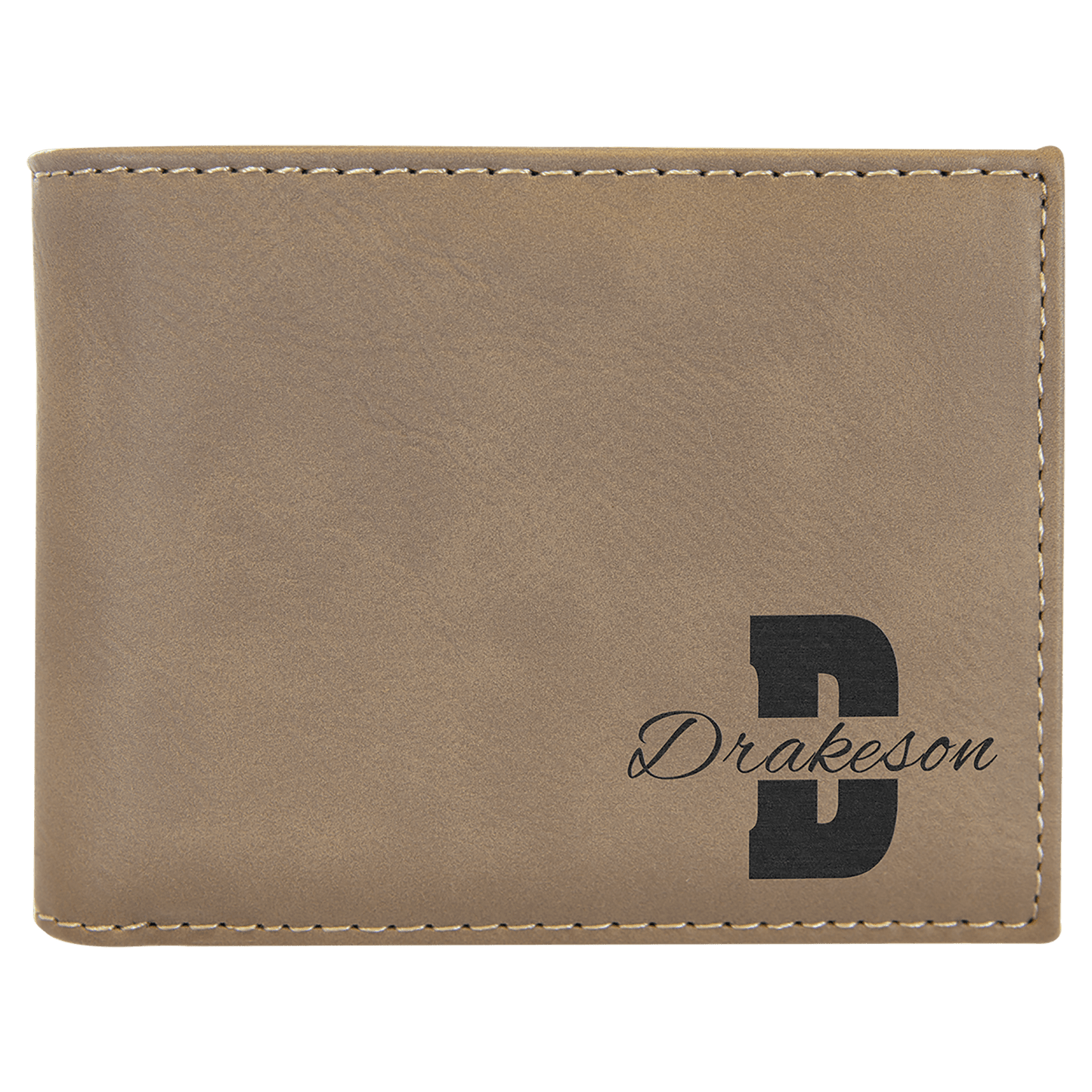 Leatherette Bi-Fold Wallet with Flip ID Display