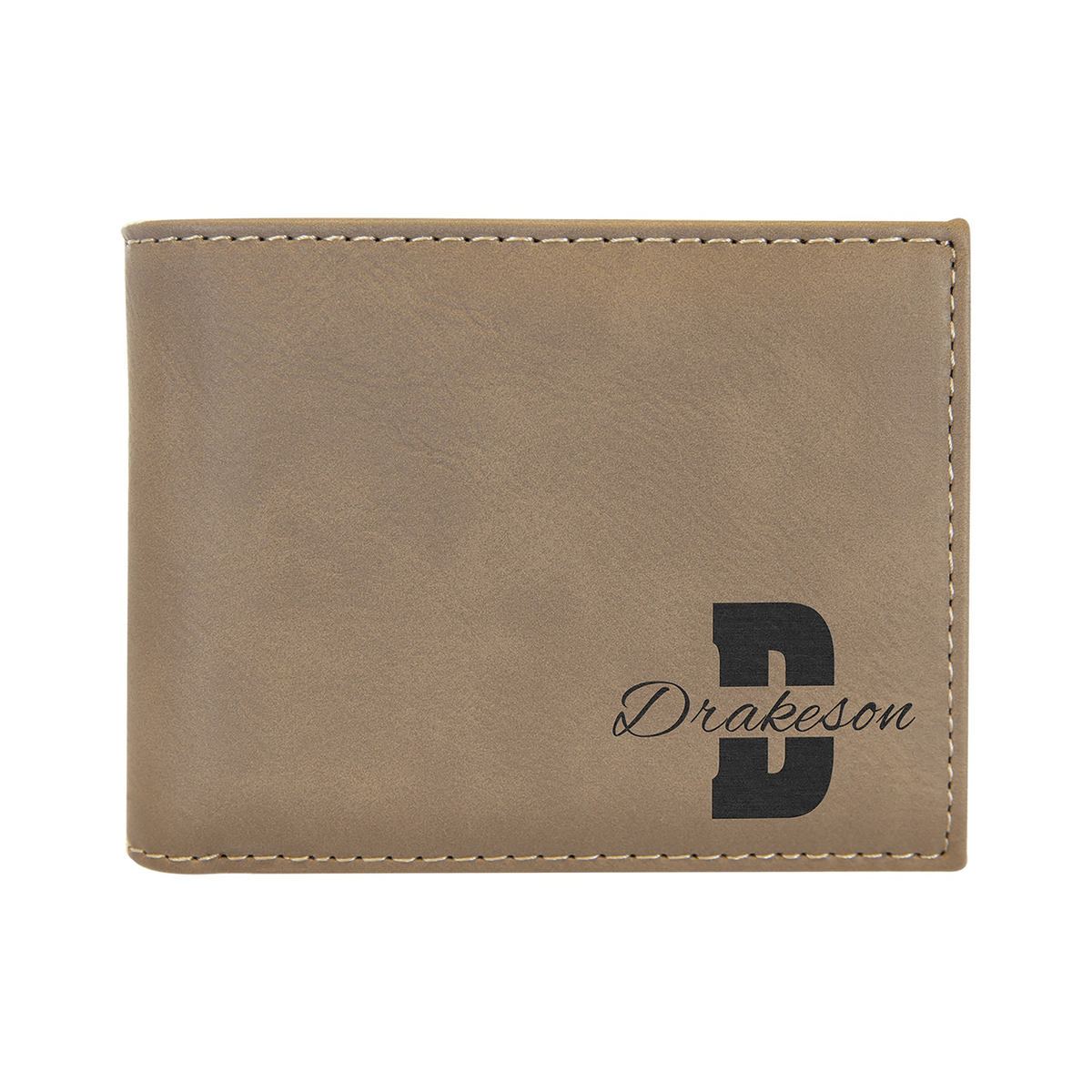 Leatherette Bi-Fold Wallet with Flip ID Display