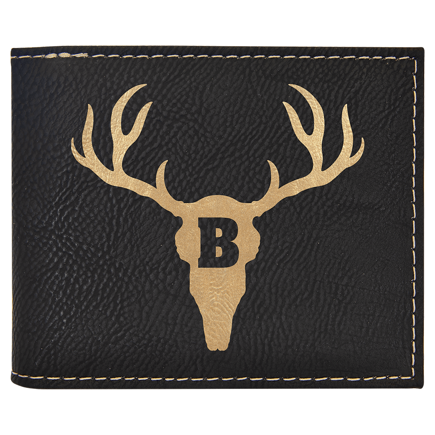 Leatherette Bi-Fold Wallet with Flip ID Display
