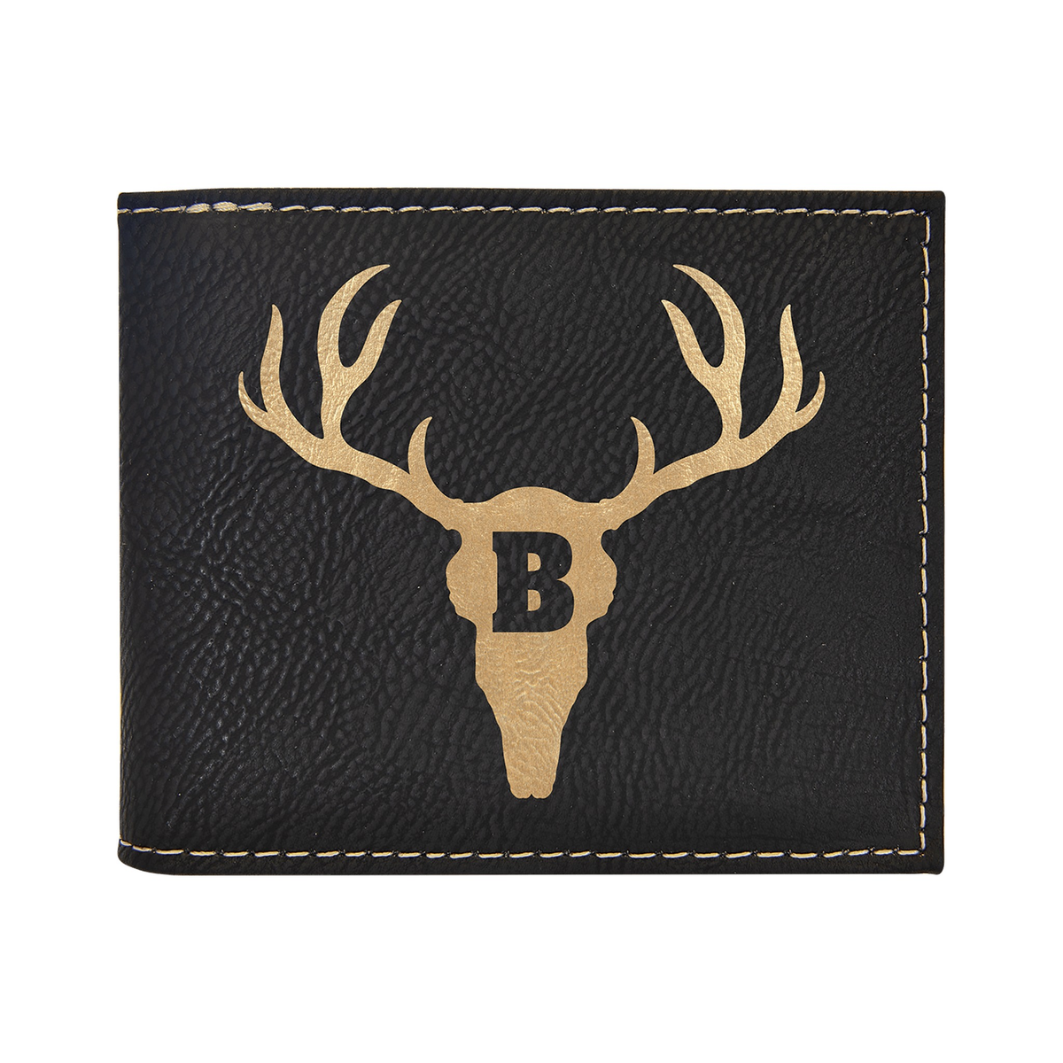 Leatherette Bi-Fold Wallet with Flip ID Display
