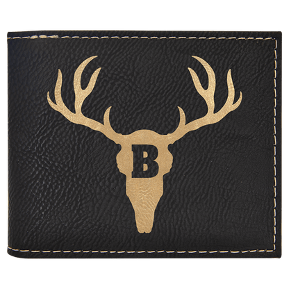 Leatherette Bi-Fold Wallet with Flip ID Display