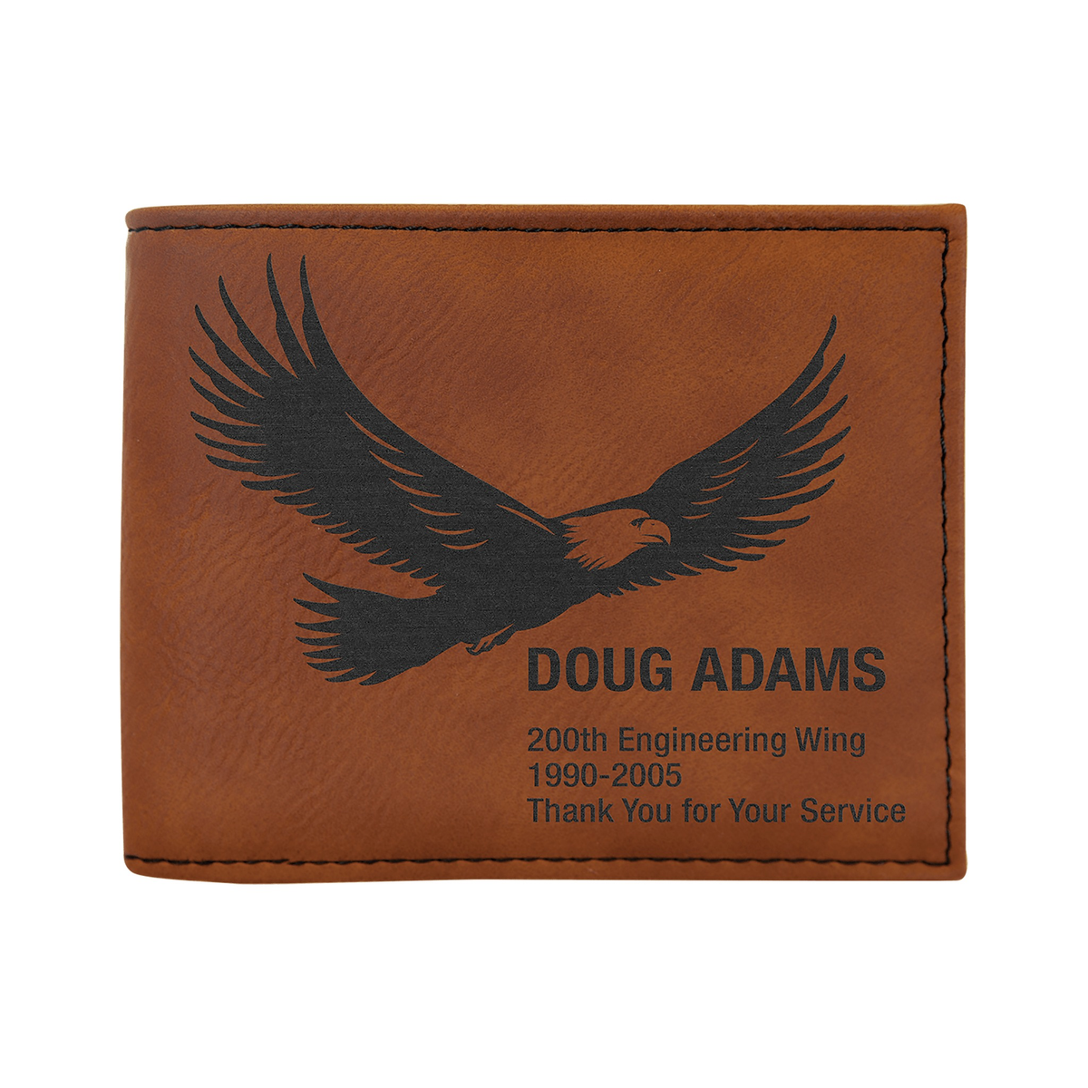 Leatherette Bi-Fold Wallet with Flip ID Display