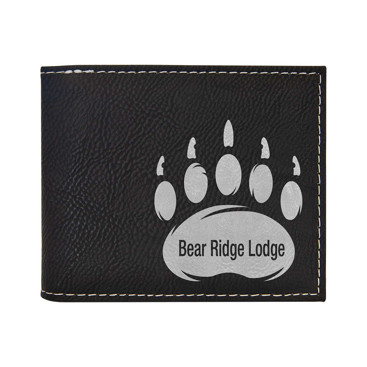 Leatherette Bi-Fold Wallet with Flip ID Display