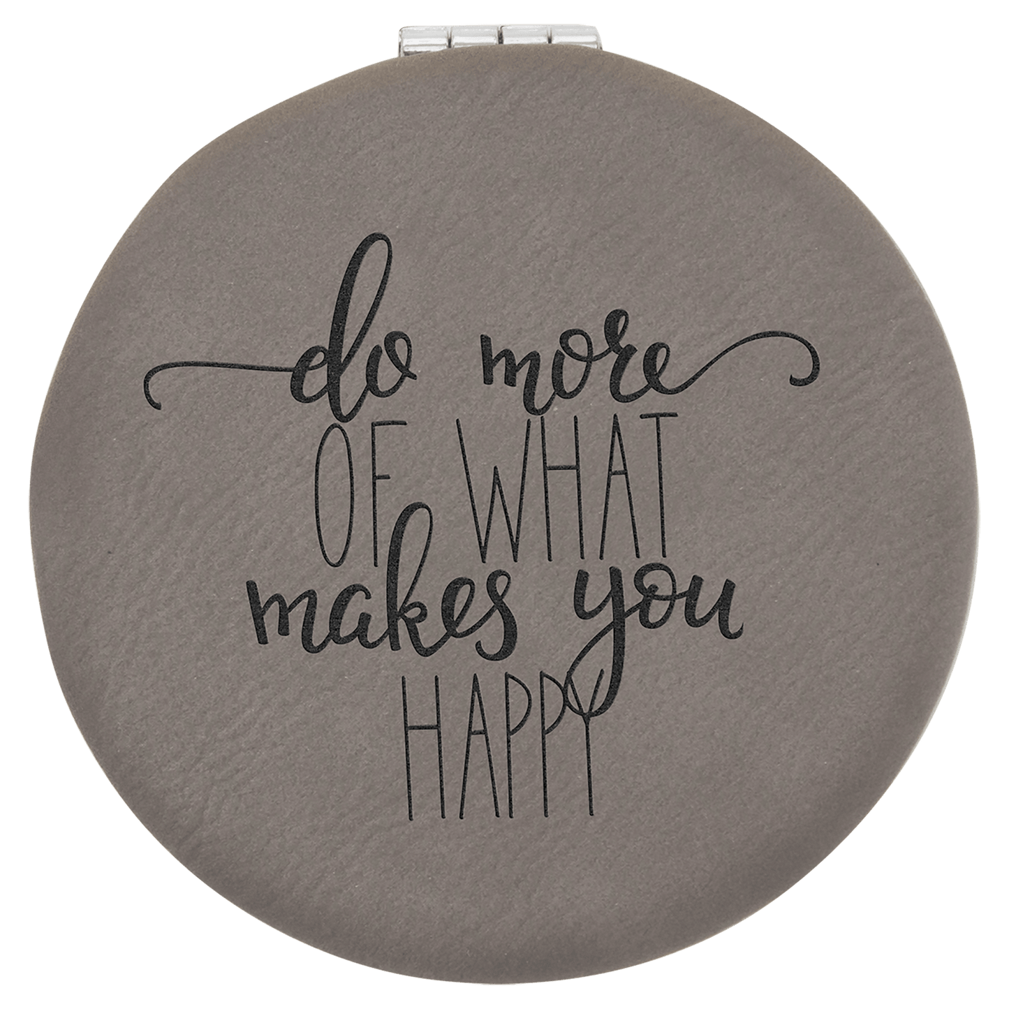 Leatherette Compact Mirror
