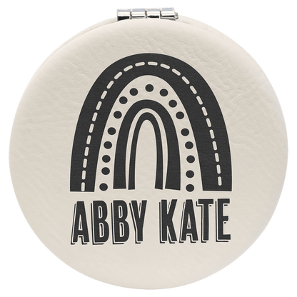 Leatherette Compact Mirror