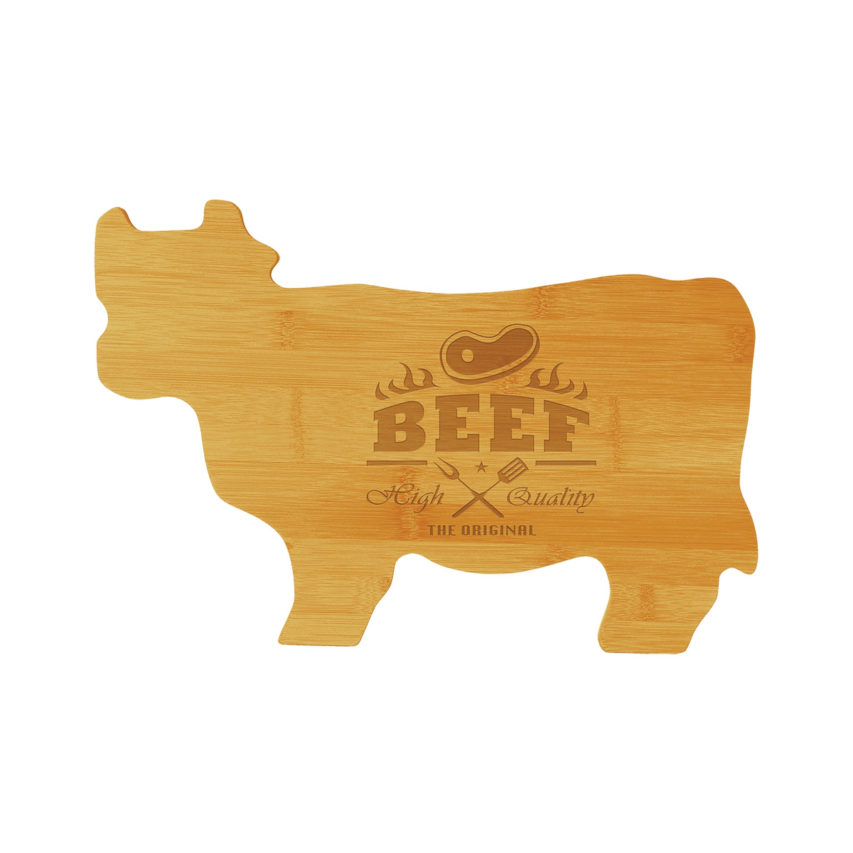 Bamboo Cow Shaped Cutting Board, 14.75" x 9.75"
