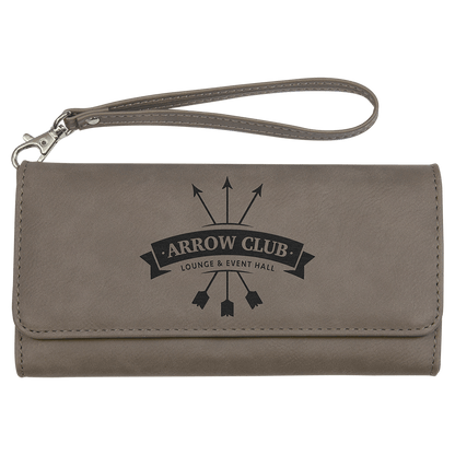 Leatherette Wallet with Strap