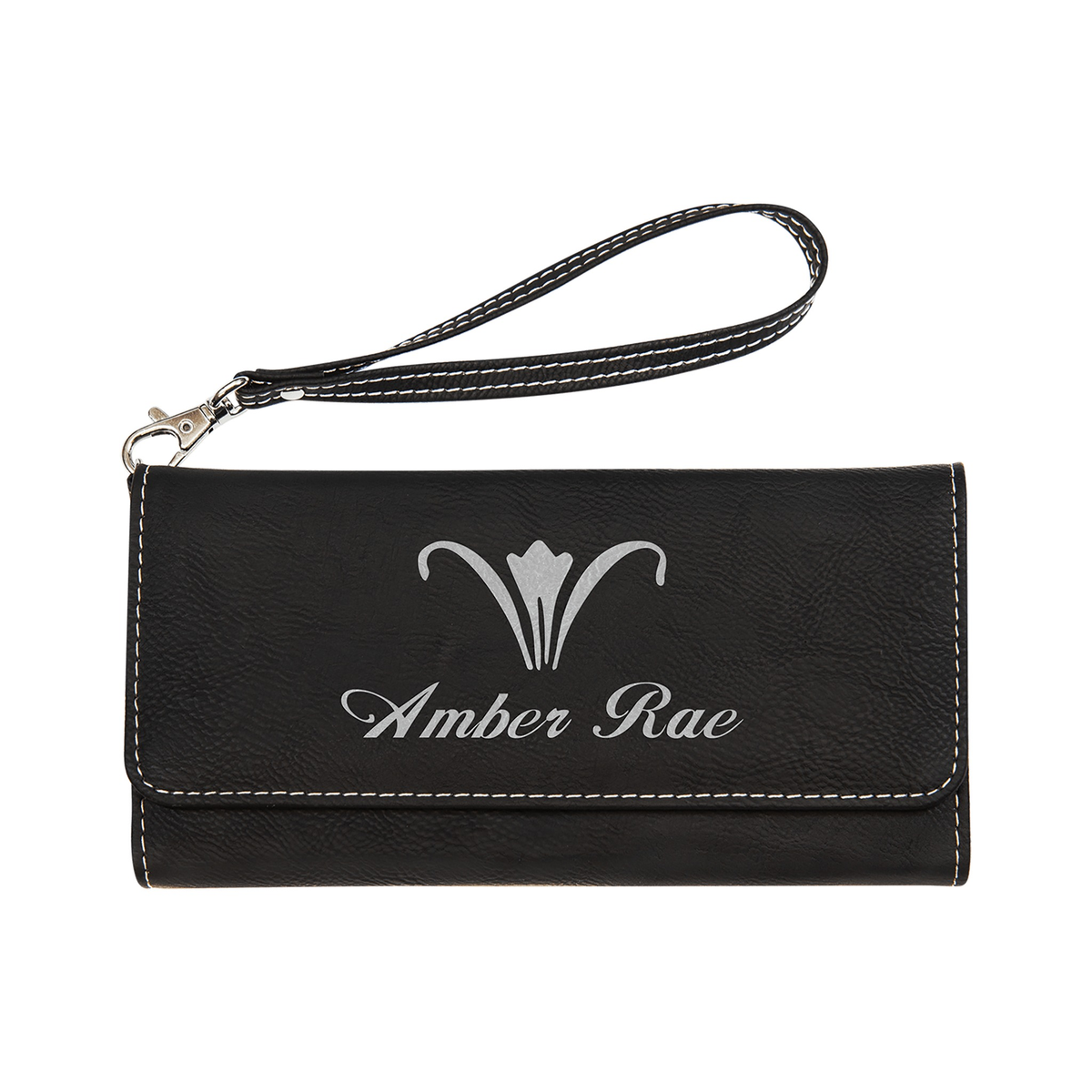 Leatherette Wallet with Strap
