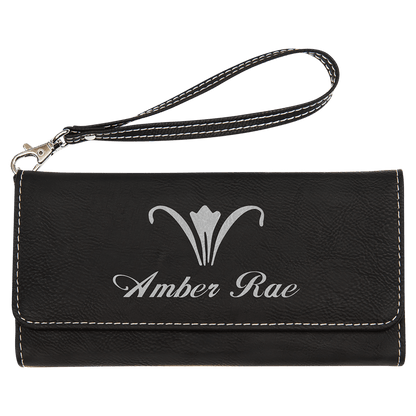 Leatherette Wallet with Strap